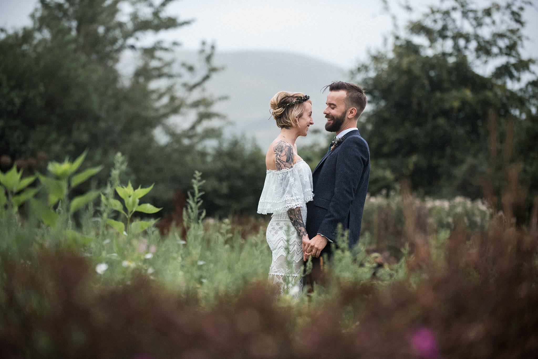 Alternative wedding at the secret herb garden edinburgh